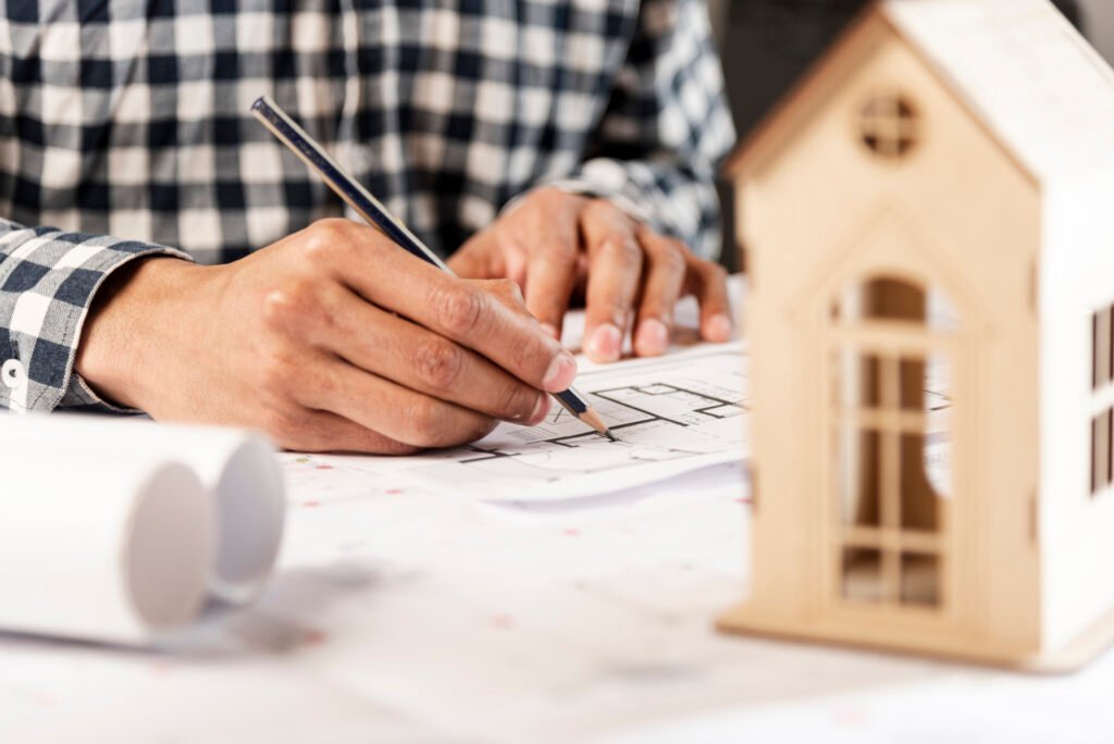 people-writing-background-wooden-house